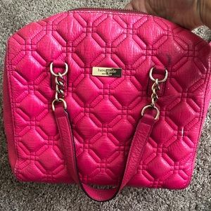 Kate Spade hot pink quilted bag